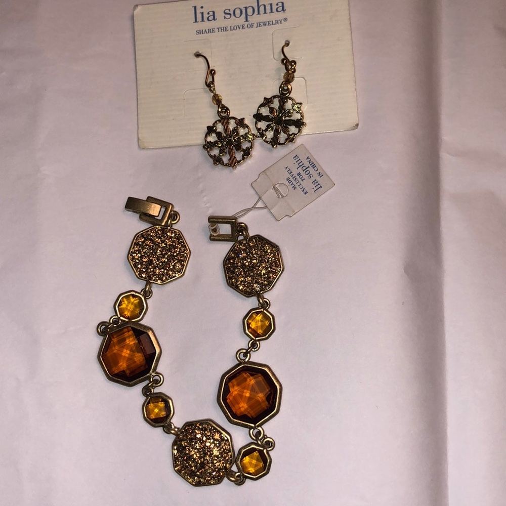 Lia Sofia earrings and necklace.‎ NWTs